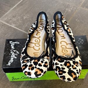 Sam Edelman Leopard-Print Ballet Flats in Black, Brown, Cream